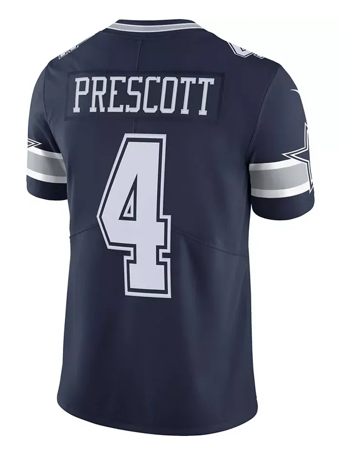 Мужская ограниченная джерси Dallas Cowboys Color Rush Vapor Дака Прескотта Nike — изображение 2 из 5, темно-синий