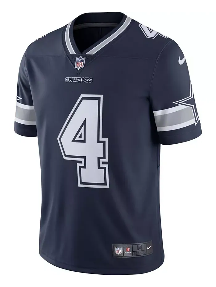 Мужская ограниченная джерси Dallas Cowboys Color Rush Vapor Дака Прескотта Nike — изображение 3 из 5, темно-синий