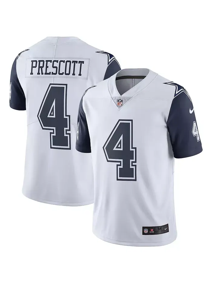 Мужская ограниченная джерси Dallas Cowboys Color Rush Vapor Дака Прескотта Nike — изображение 1 из 3, белый