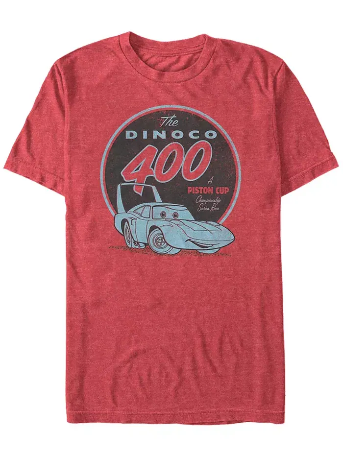 Футболка Disney Pixar Cars The Dinoco 400 Piston Cup мужская с короткими рукавами Fifth Sun — изображение 1 из 1, красный