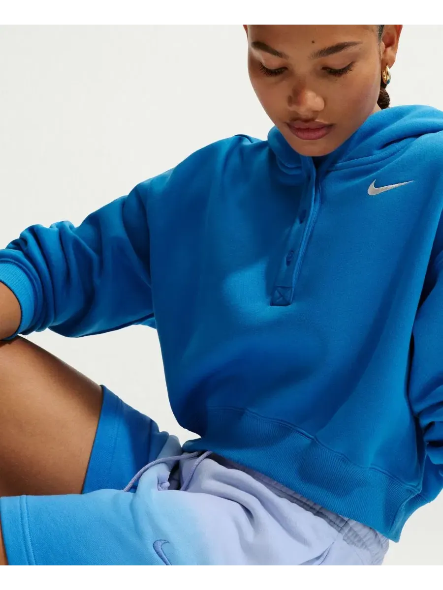 Женские спортивные шорты Phoenix Fleece средней посадки Nike — изображение 3 из 5, синий/светлый синий
