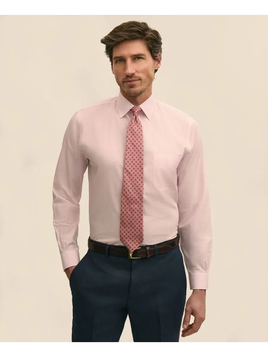 Мужская рубашка Ainsley с широким воротником Brooks Brothers — изображение 1 из 3, светлый розовый