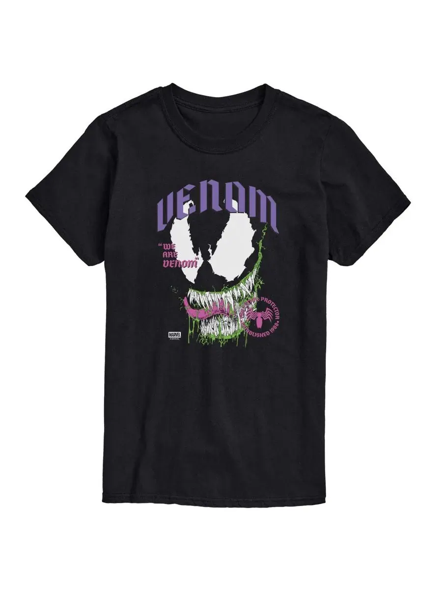 Мужская футболка с коротким рукавом Marvel Venom We Are Venom с графическим принтом AIRWAVES — изображение 1 из 3, черный