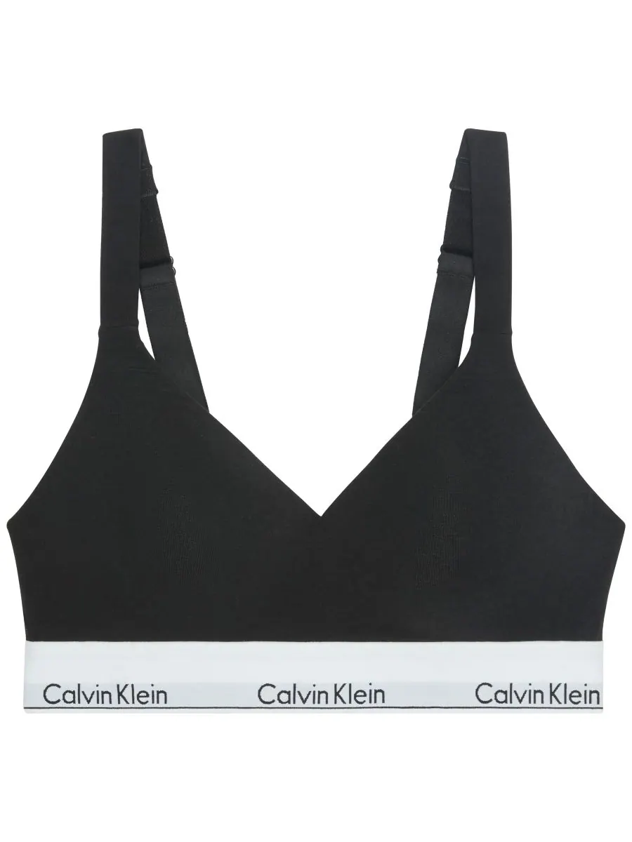 Женский бюстгальтер-топ с полной поддержкой и эффектом подтяжки Calvin Klein — изображение 5 из 6, черный