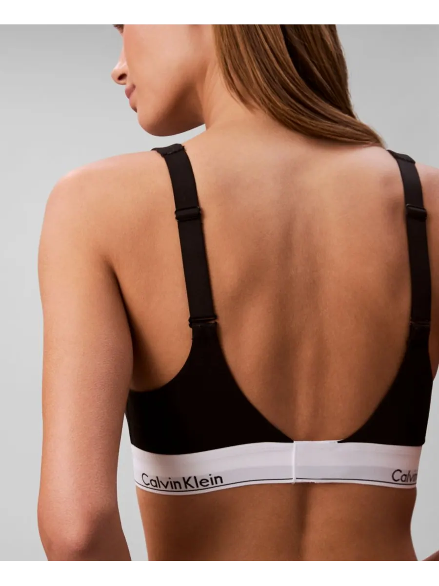 Женский бюстгальтер-топ с полной поддержкой и эффектом подтяжки Calvin Klein — изображение 6 из 6, черный