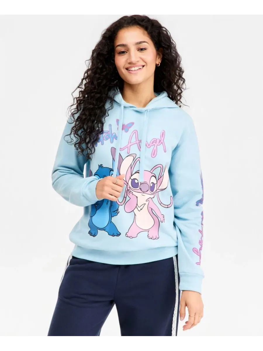 Худи с графическим принтом Stitch & Angel Stitch