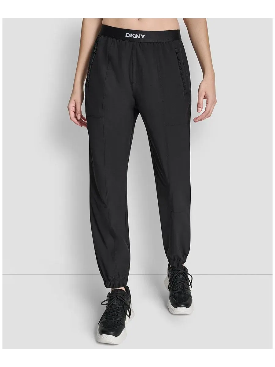 Женские спортивные брюки с высокой посадкой Dkny Sport — изображение 1 из 4, черный