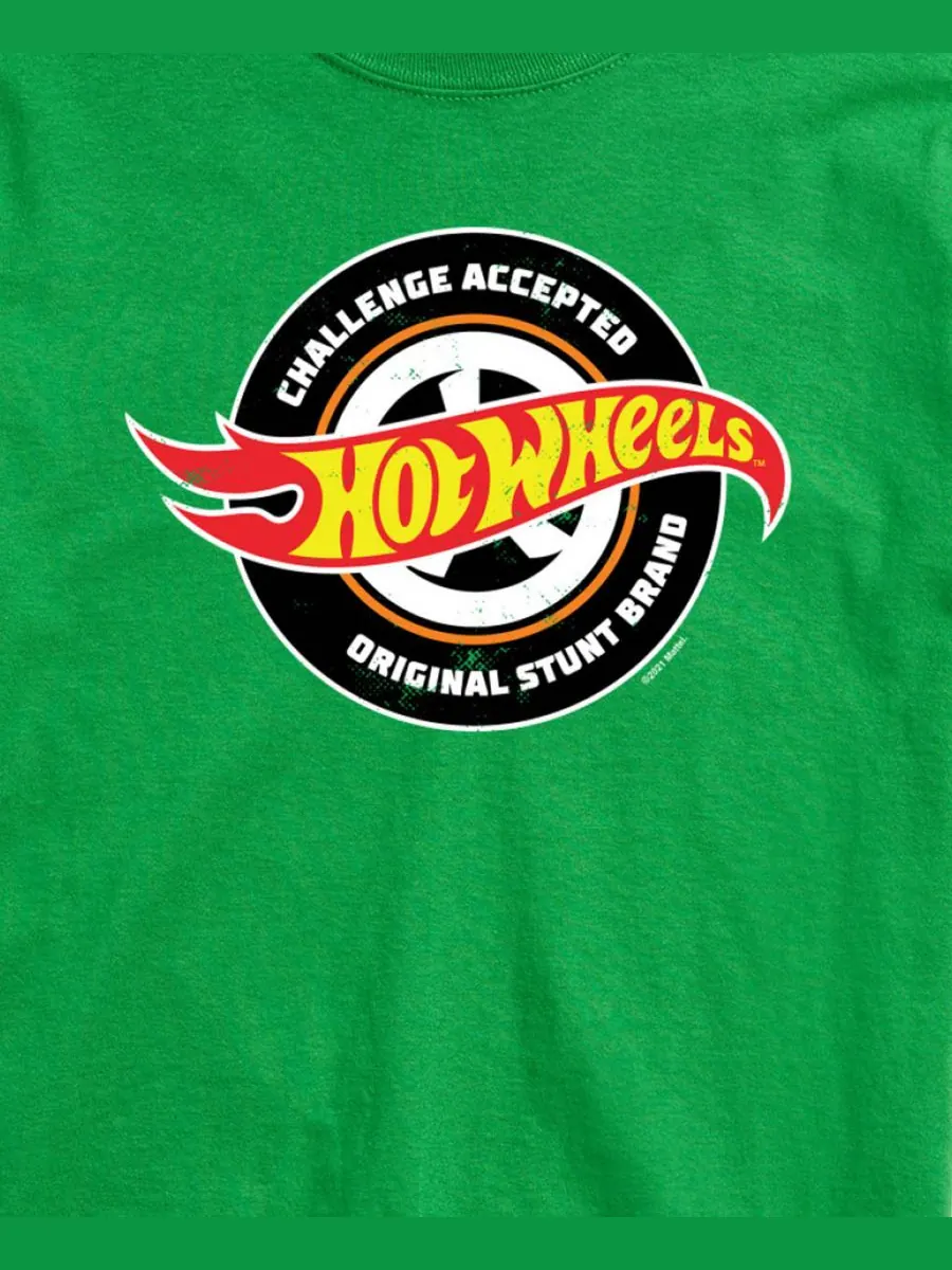 Мужская футболка Hot Wheels Challenge Accepted с графическим принтом AIRWAVES — изображение 2 из 3, зеленый