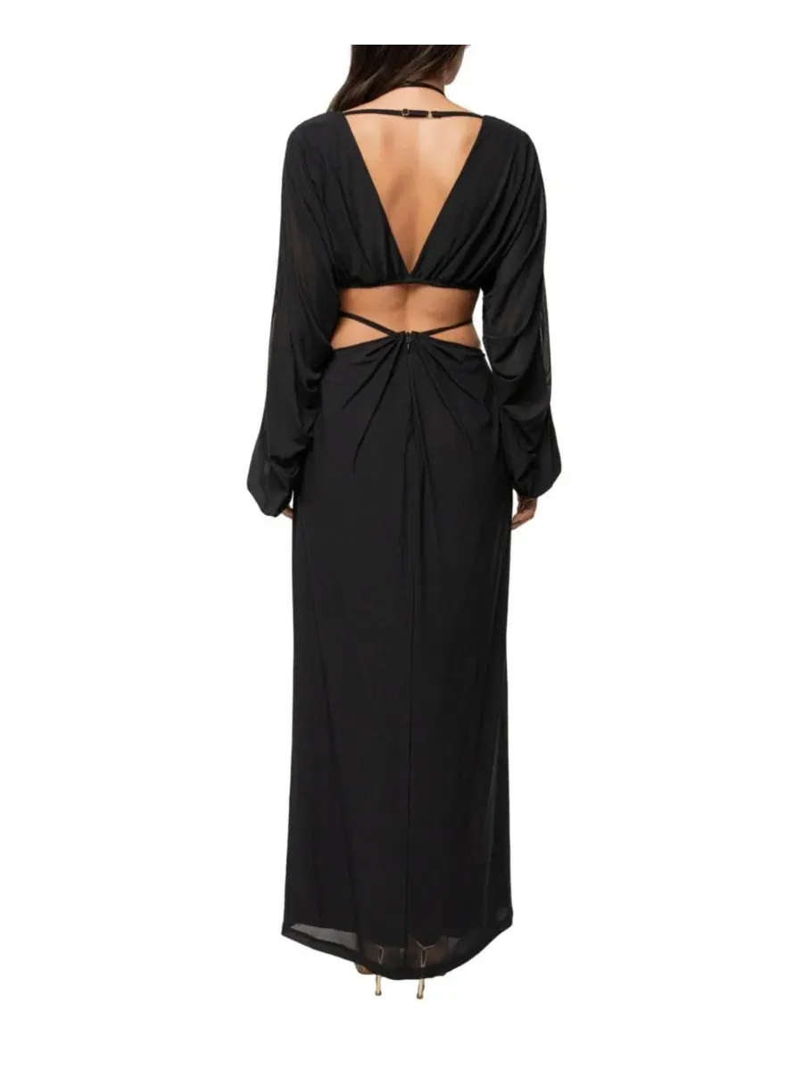 Макси-юбка с драпировкой Hera Draped Maxi Skirt JLUXLABEL — изображение 9 из 11, черный