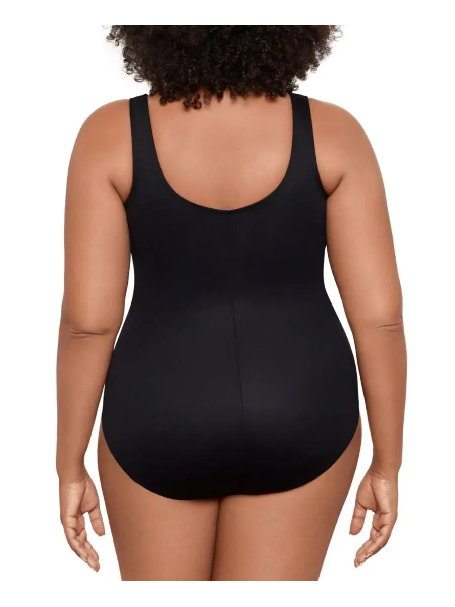 Цельнокроеный купальник с контролем живота Oceanus Miraclesuit — изображение 2 из 3, черный мульти