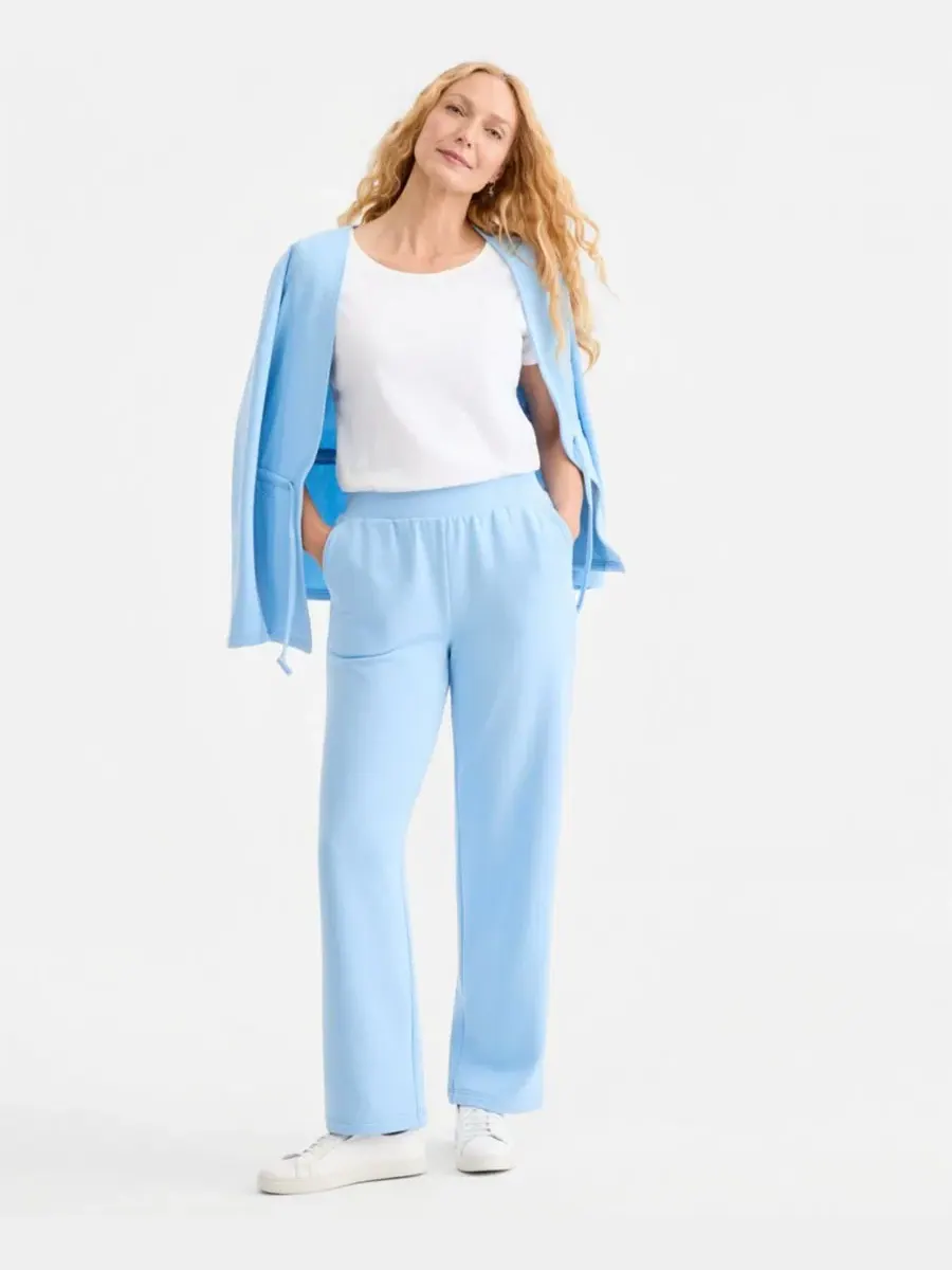 Женские спортивные брюки из флиса с эластичным поясом LuxLounge Style & Co, Pretty Peri — изображение 1 из 3