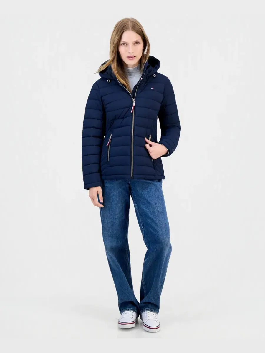 Женское пуховое пальто с капюшоном, модель Packable Puffer Coat Tommy Hilfiger