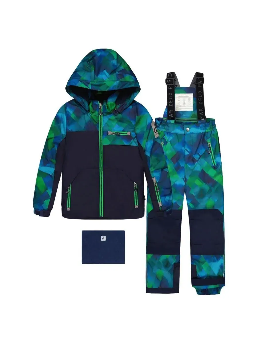 Комплект из куртки и полукомбинезона с клетчатым принтом Toddler Boy Two-Piece Play Snowsuit Deux