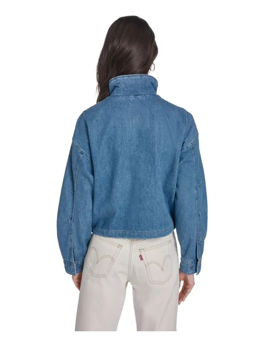 Женская укороченная куртка из армейской одежды Levi's — изображение 6 из 6, джинсовый синий