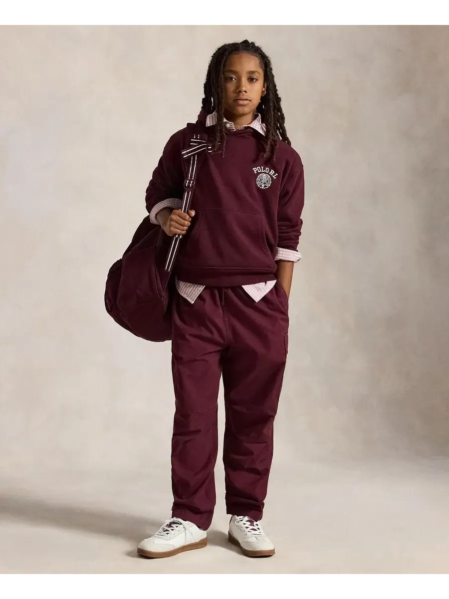 Худи из футера с вышивкой Polo RL Big Fit Logo Fleece Polo Ralph Lauren, Rich Ruby