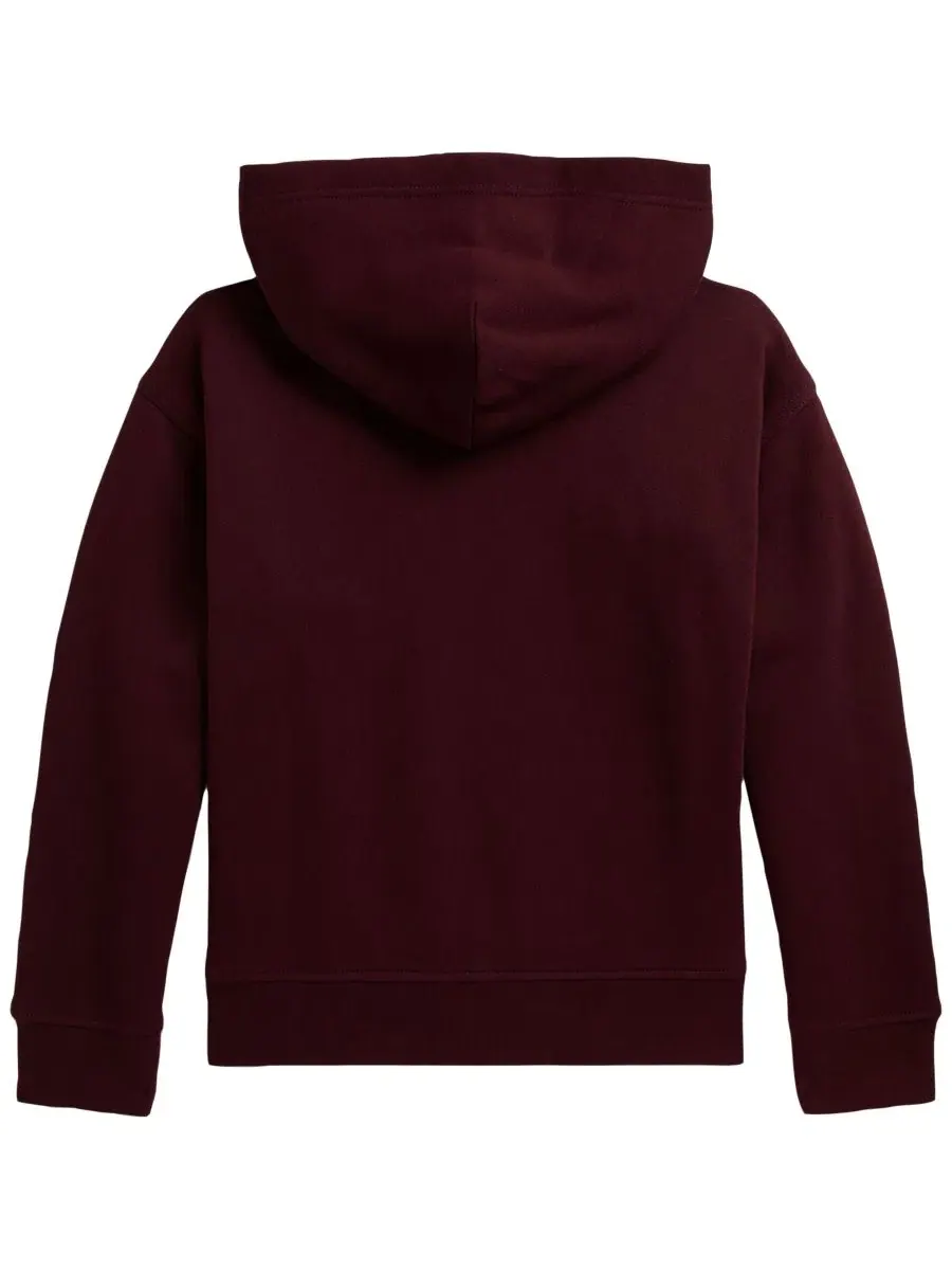 Худи из футера с вышивкой Polo RL Big Fit Logo Fleece Polo Ralph Lauren, Rich Ruby — изображение 3 из 5