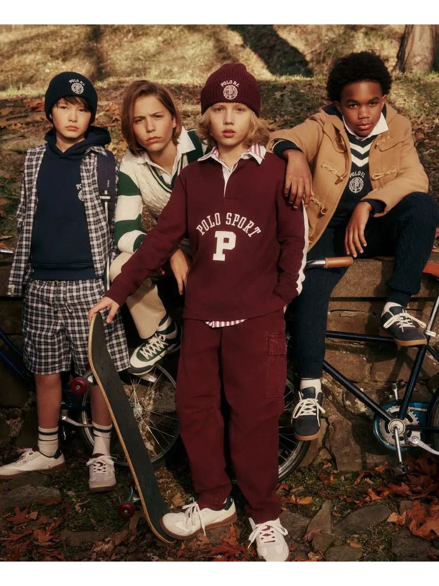 Худи из футера с вышивкой Polo RL Big Fit Logo Fleece Polo Ralph Lauren, Rich Ruby — изображение 5 из 5