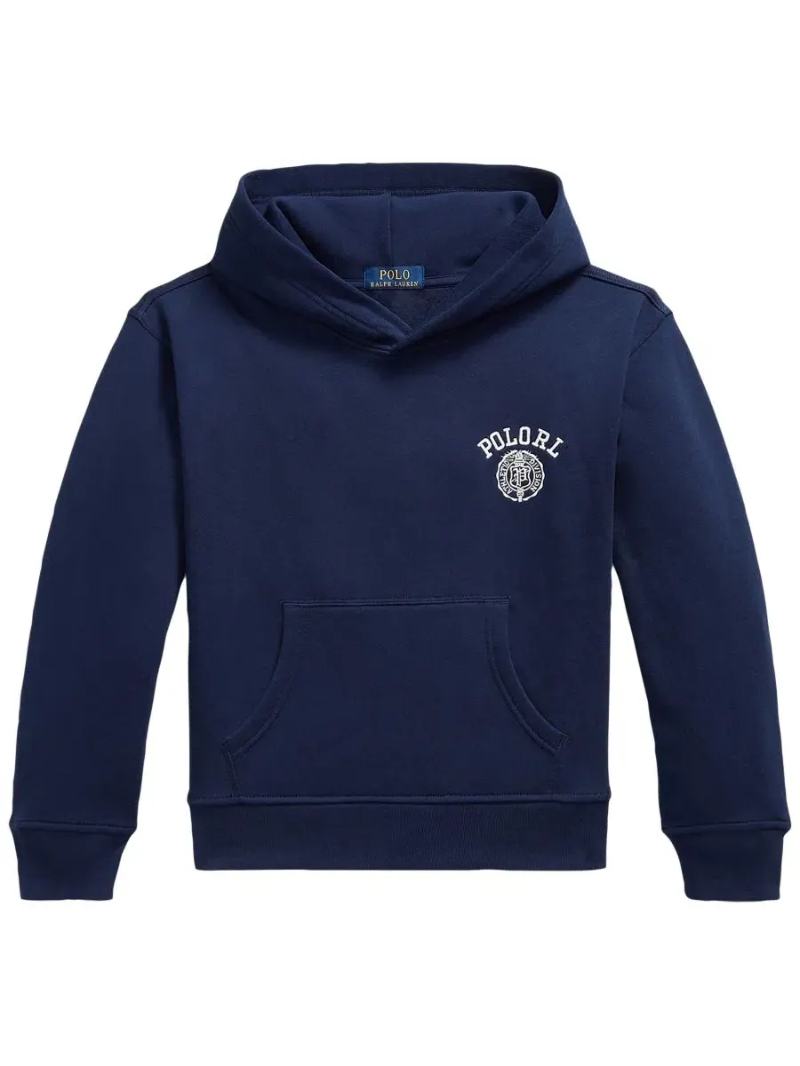 Худи оверсайз с вышивкой Polo Ralph Lauren — изображение 1 из 4, темно-синий