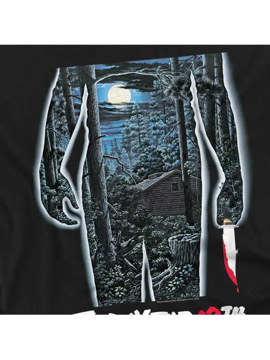 Футболка с принтом Original Poster Friday The 13th — изображение 3 из 3, черный