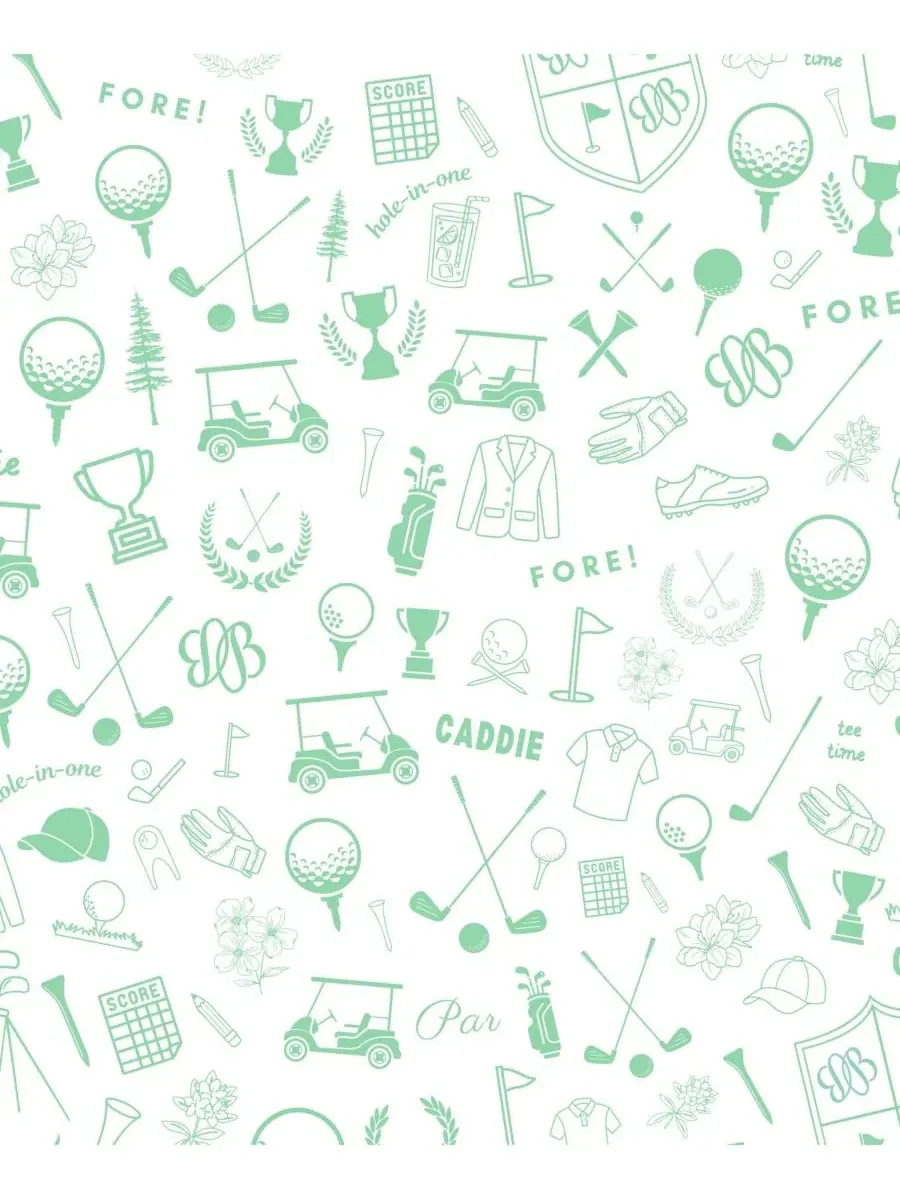Комплект из лонгслива и брюк с принтом Golf Print Bits & Bows — изображение 2 из 4, белый/зеленый
