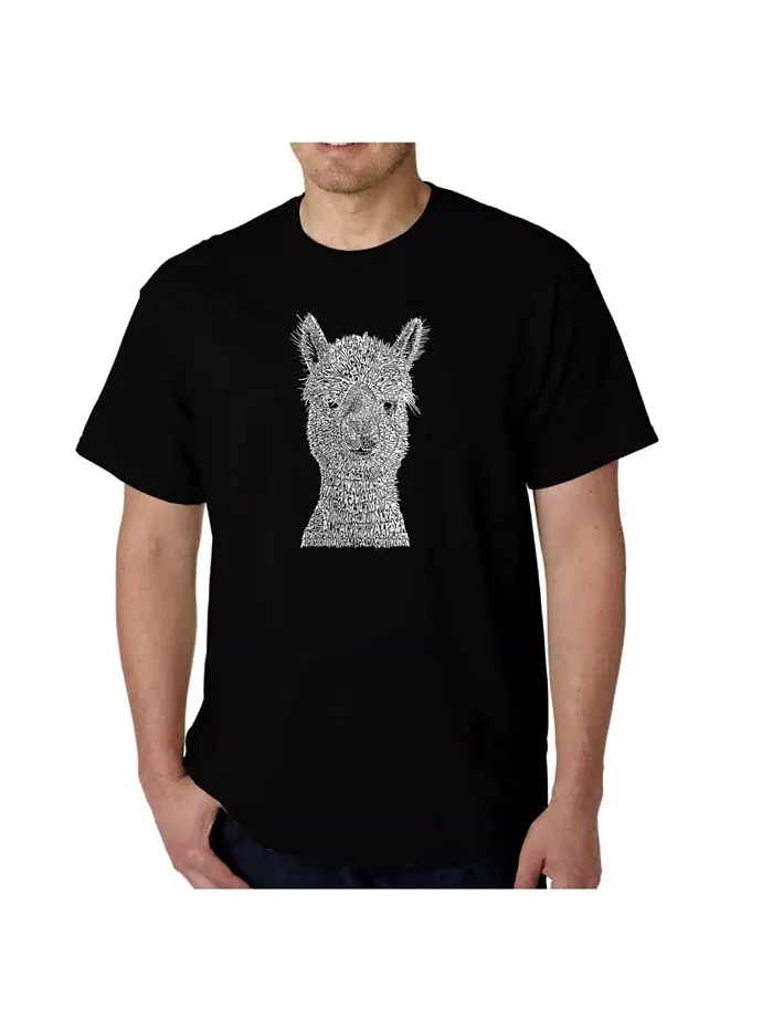 Мужская футболка Word Art - Alpaca LA Pop Art — изображение 1 из 1, черный