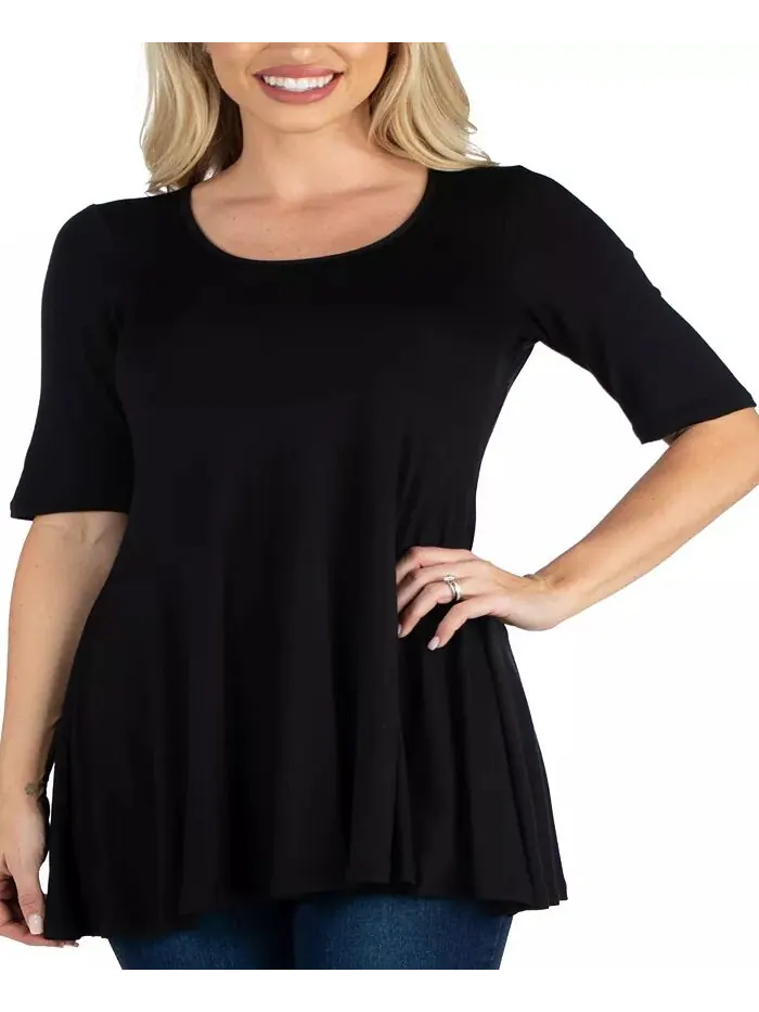 Женская туника-топ с рукавами до локтя 24seven Comfort Apparel