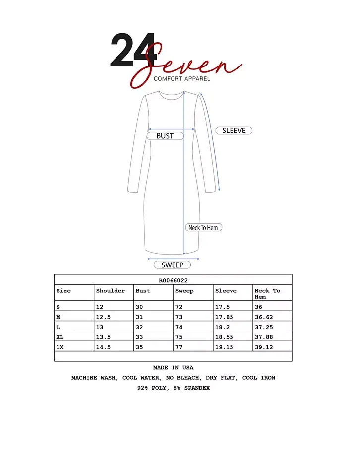 Женское платье Perfect Fit and Flare с карманами 24seven Comfort Apparel — изображение 4 из 4, красный