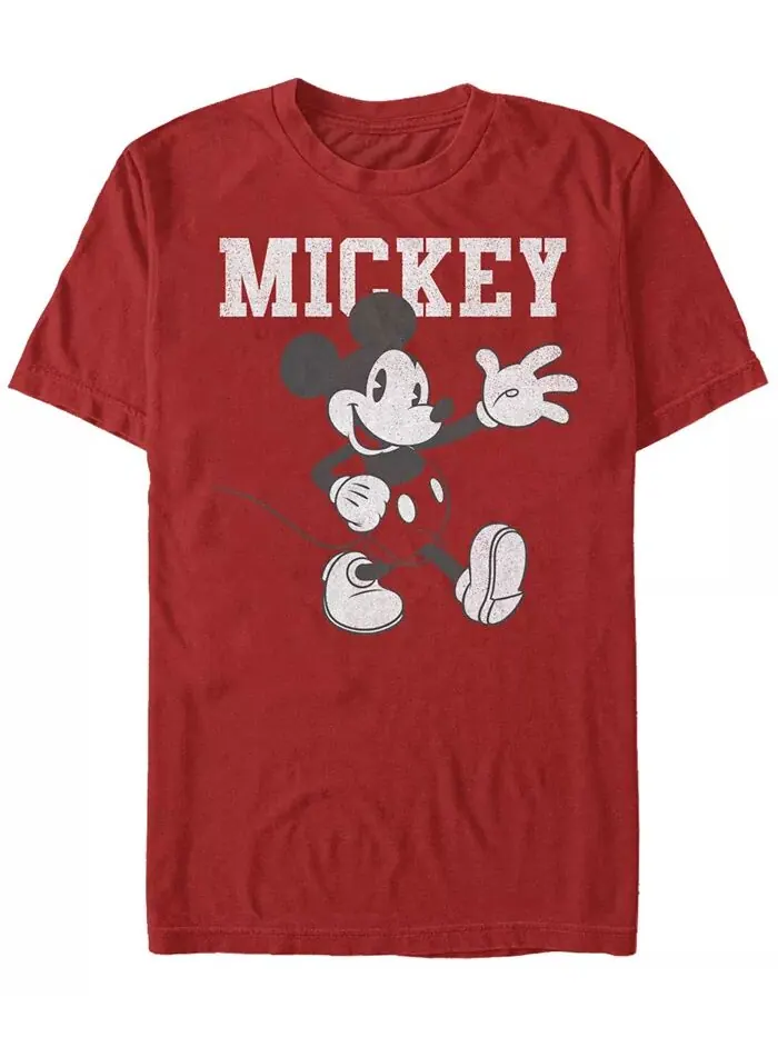 Мужская футболка Simply Mickey с коротким рукавом и круглым вырезом Fifth Sun — изображение 1 из 1, красный