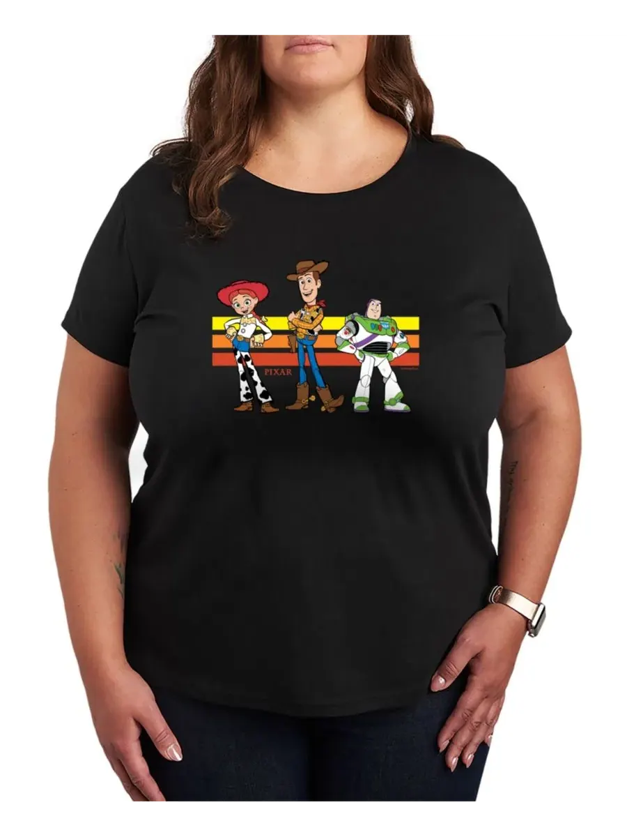 Футболка с принтом Toy Story 4 Jessie Woodie Buzz, Plus Size Hybrid Apparel — изображение 1 из 3, черный