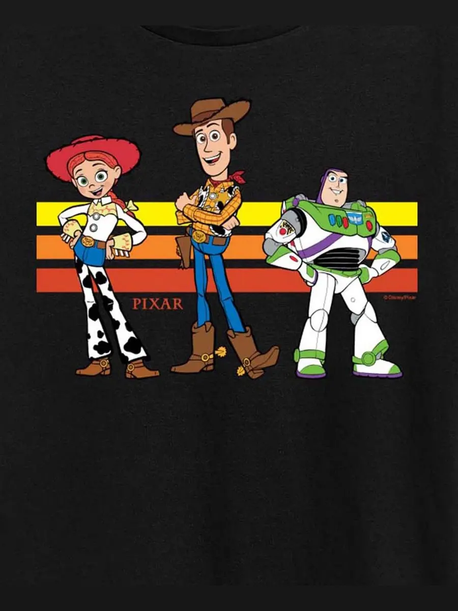Футболка с принтом Toy Story 4 Jessie Woodie Buzz, Plus Size Hybrid Apparel — изображение 3 из 3, черный