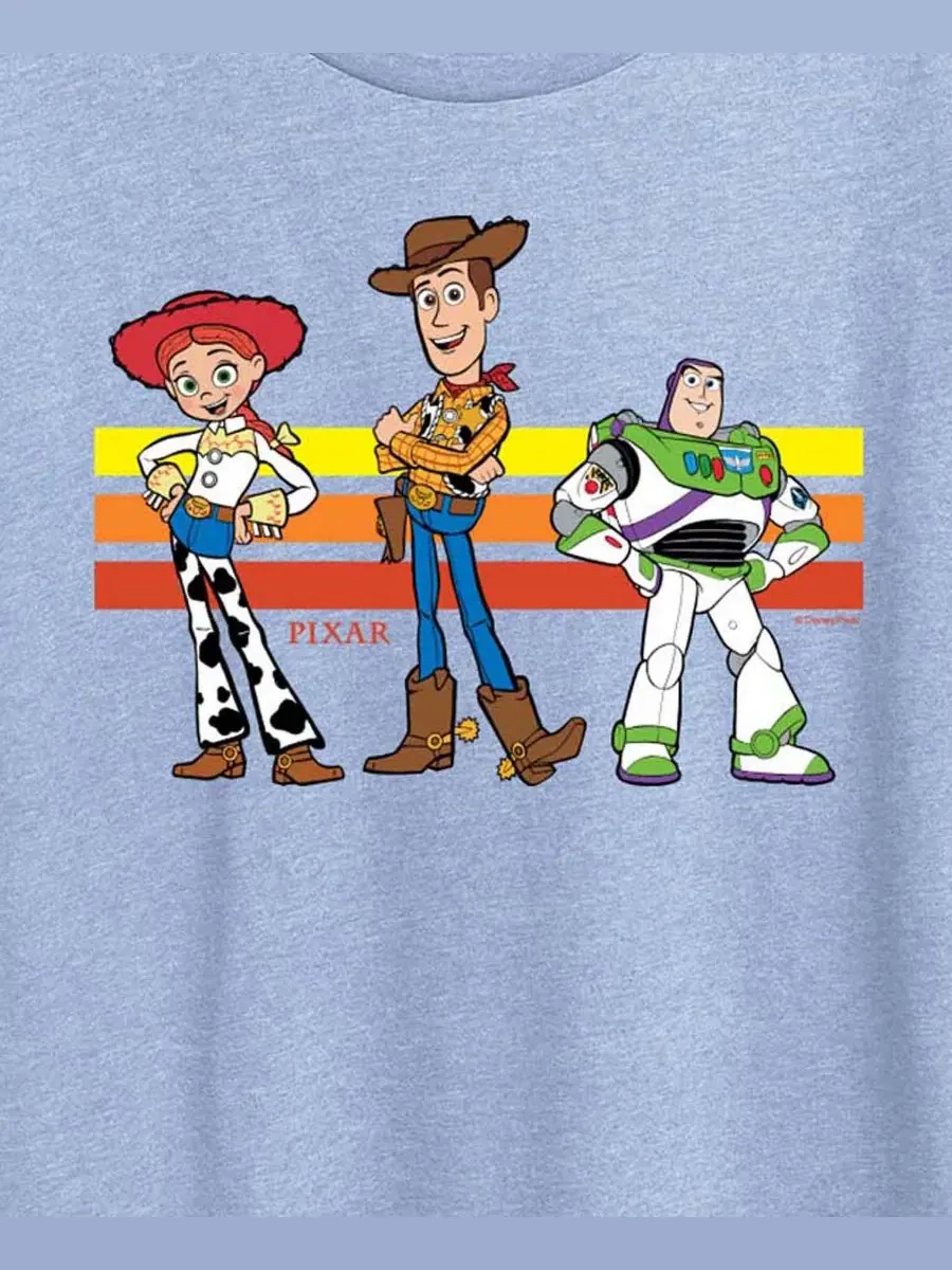 Футболка с принтом Toy Story 4 Jessie Woodie Buzz, Plus Size Hybrid Apparel — изображение 2 из 2, синий