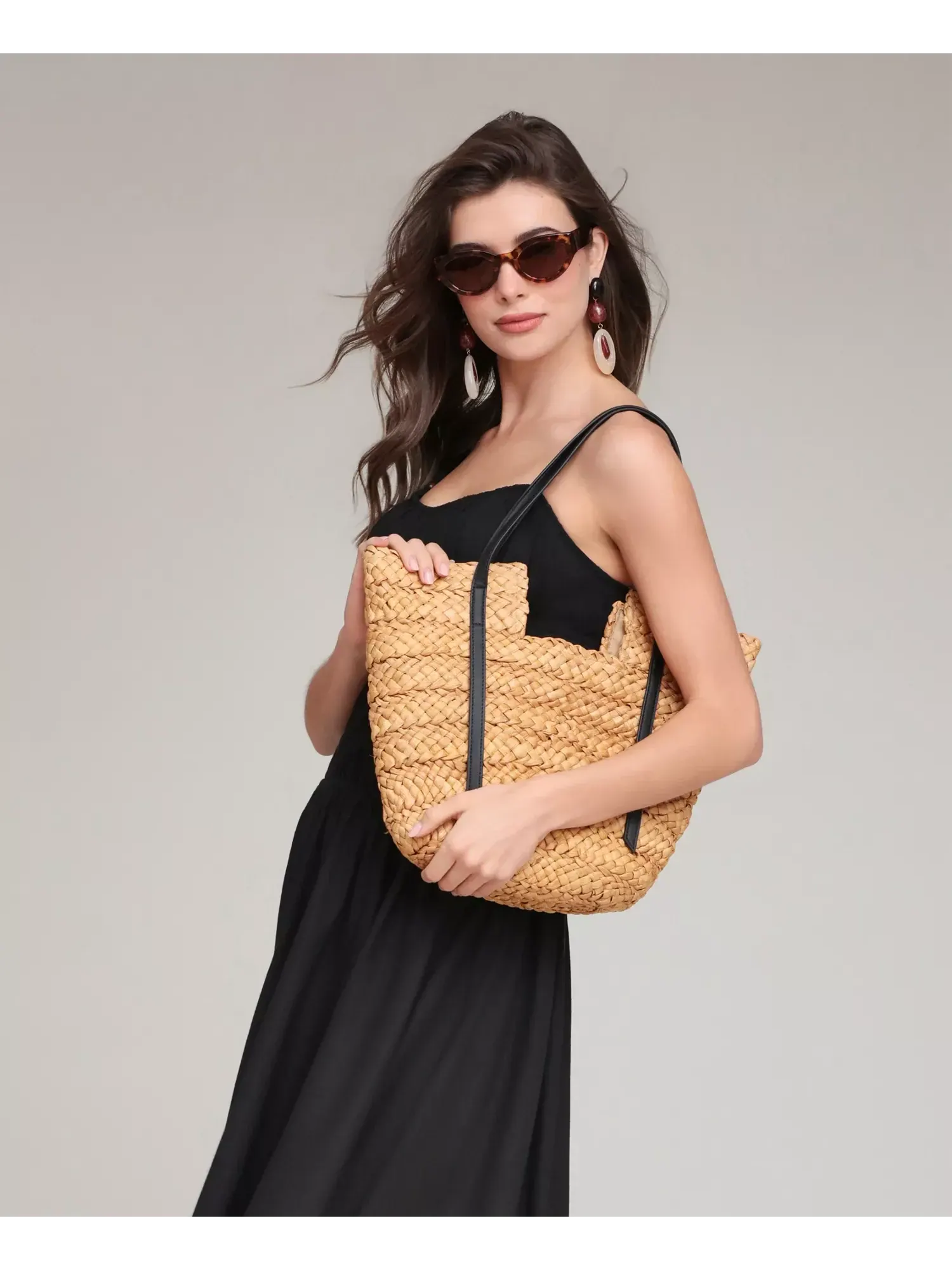 Платье Avec Les Filles Shirred Handkerchief Hem Linen Blend Asymmetric Midi — изображение 4 из 5, черный