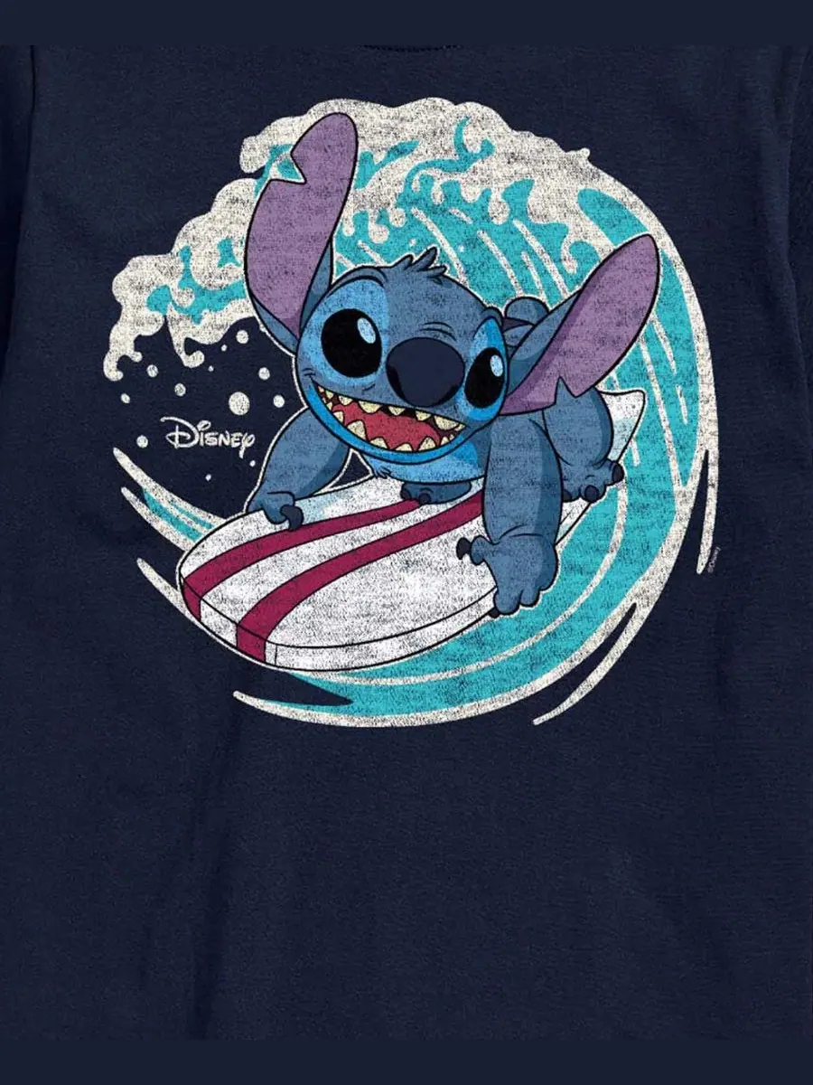 Футболка с принтом Lilo and Stitch Surf AIRWAVES — изображение 3 из 3, темно-синий