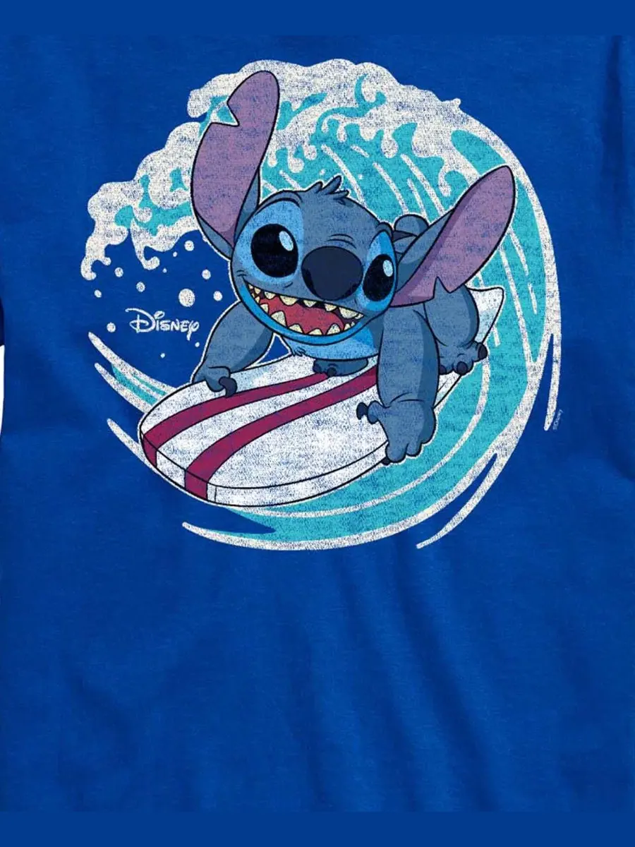 Футболка с принтом Lilo and Stitch Surf AIRWAVES — изображение 3 из 3, синий