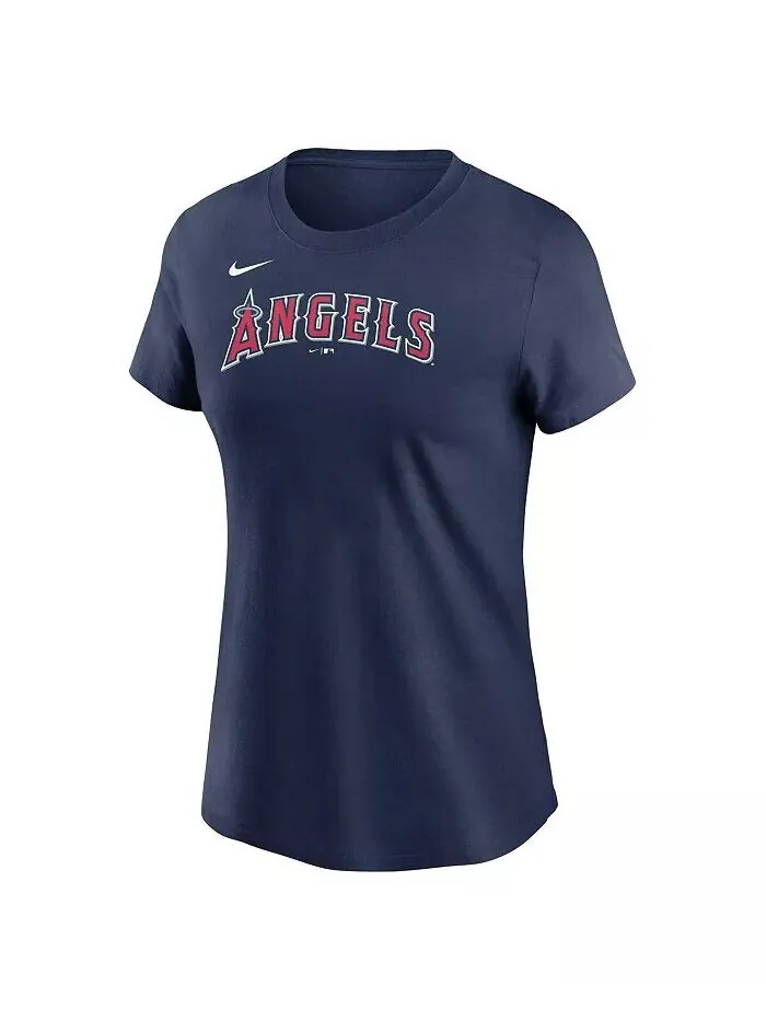 Женская темно-синяя футболка с надписью Los Angeles Angels Nike — изображение 3 из 3, темно-синий