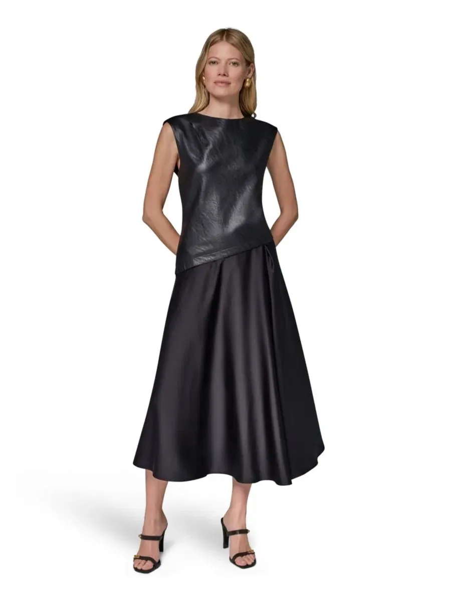 Платье без рукавов с лодочкой Donna Karan New York — изображение 1 из 9, черный