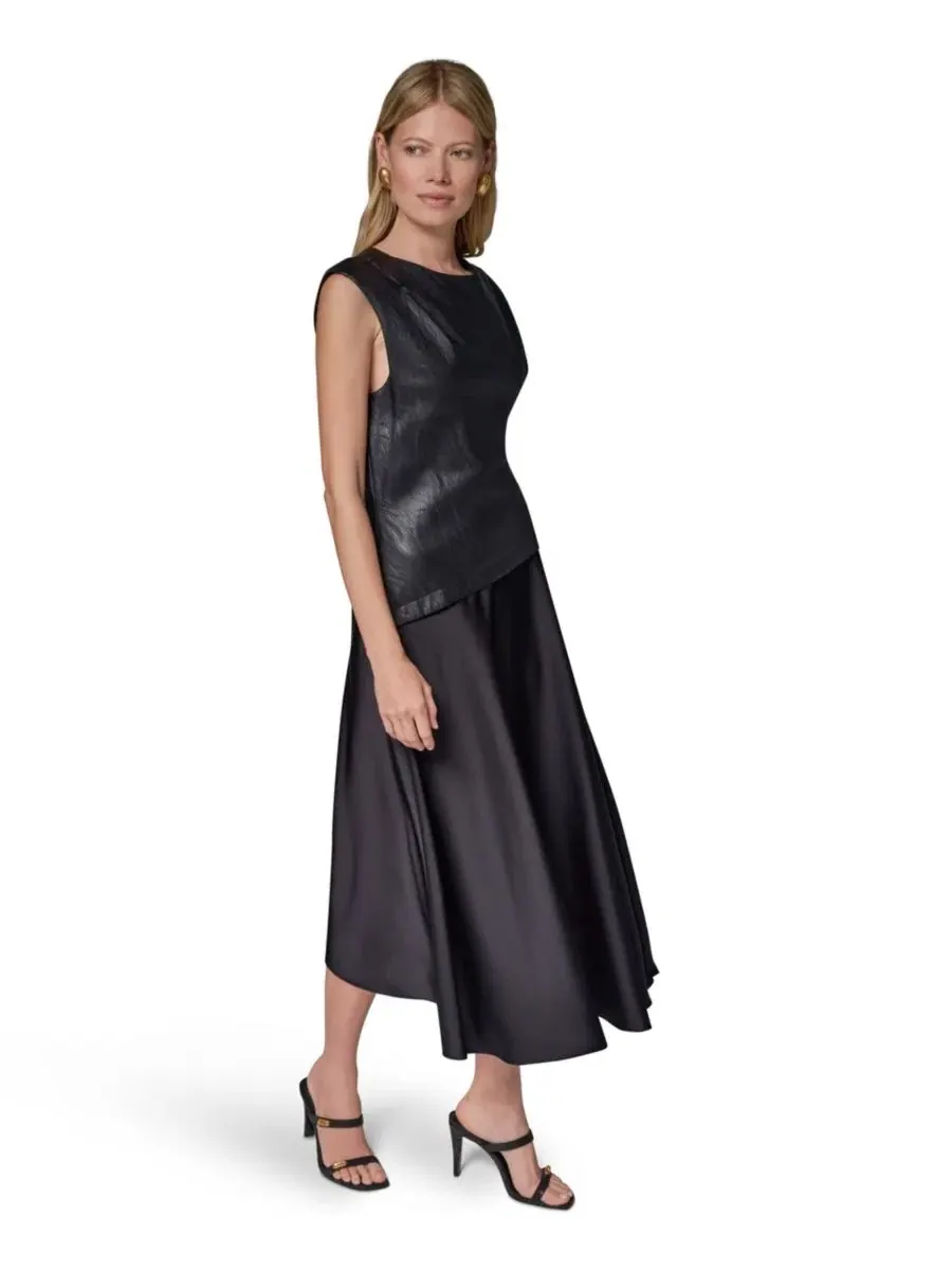 Платье без рукавов с лодочкой Donna Karan New York — изображение 3 из 9, черный