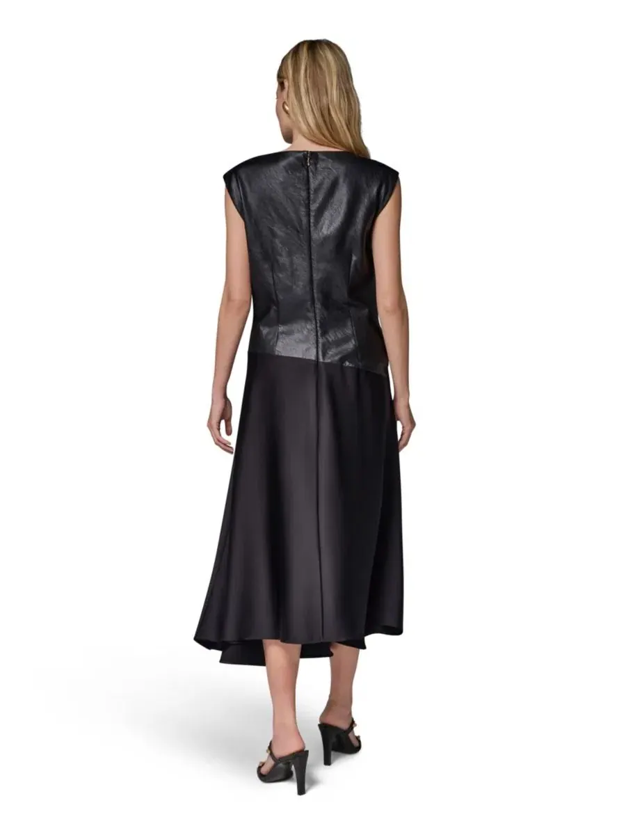 Платье без рукавов с лодочкой Donna Karan New York — изображение 5 из 9, черный