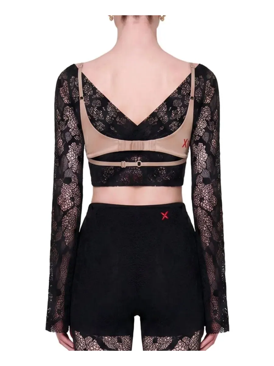 Женское кружевное боди с контрастной вставкой The Party Edit Lace Body with Contrast Bust Panel PCFG — изображение 2 из 9
