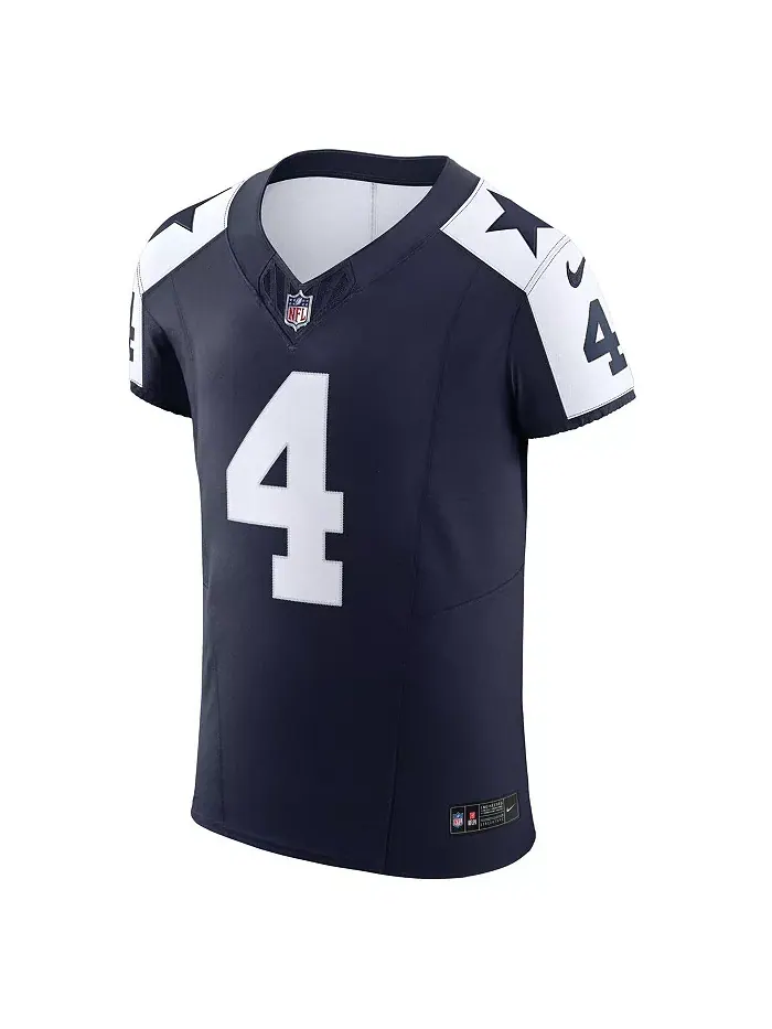 Мужская альтернативная элитная джерси Dallas Cowboys Vapor F.U.S.E. Дака Прескотта Nike — изображение 4 из 5, темно-синий