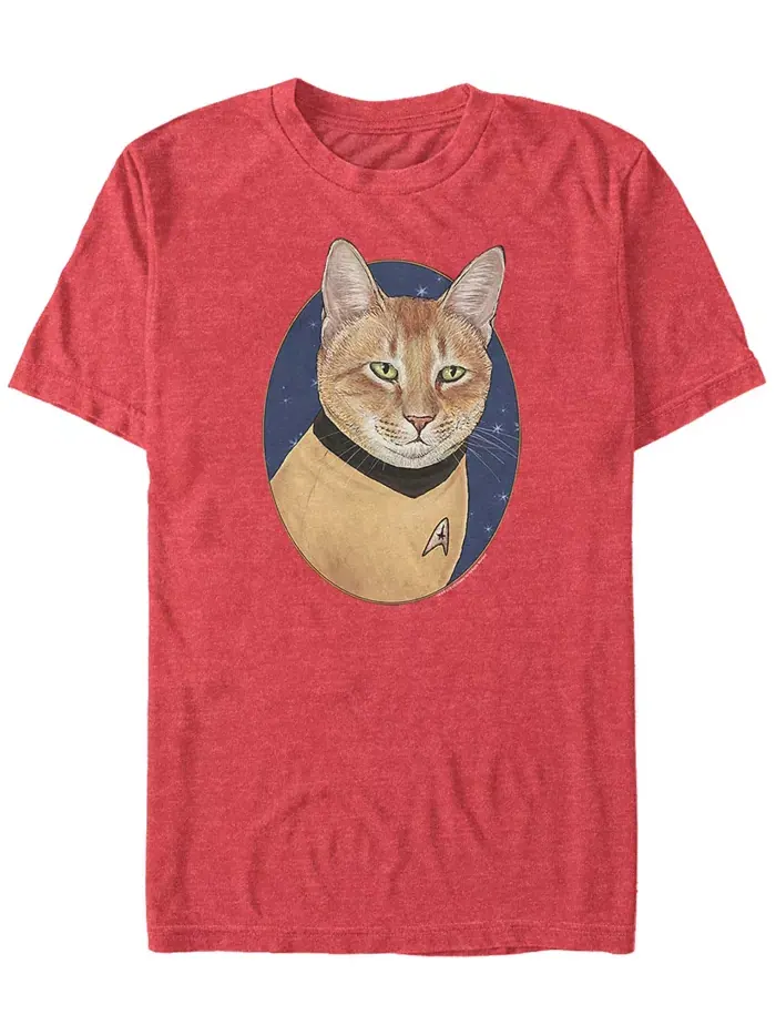 Футболка с коротким рукавом Star Trek Men's The Original Series Cat-Tain Kirk Fifth Sun — изображение 1 из 1, красный