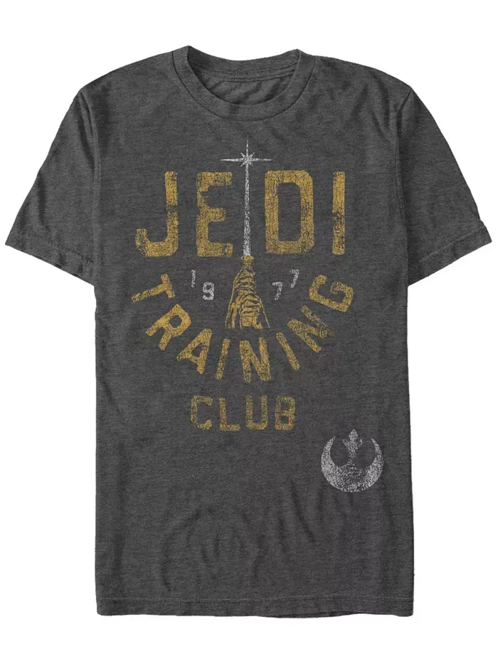 Футболка мужская Star Wars Classic Jedi Training Club с коротким рукавом Fifth Sun — изображение 1 из 1, темно-серый