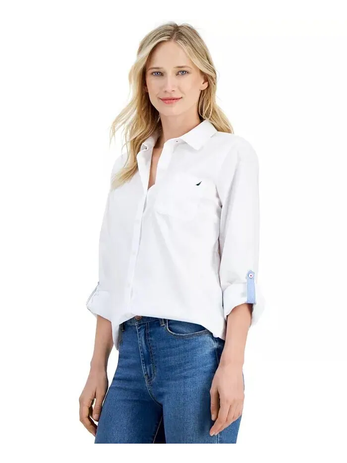 Женская рубашка на пуговицах спереди Nautica Jeans
