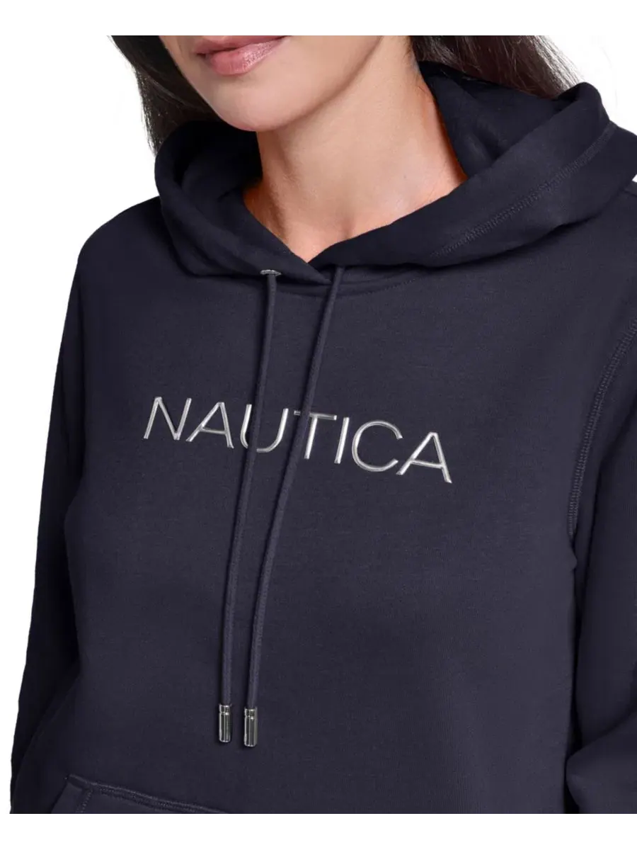 Худи женское с контрастным логотипом, свободный крой Nautica — изображение 4 из 7, ночное небо