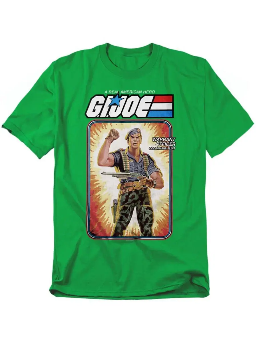 Футболка с принтом G.I. Joe Flint Card Logovision — изображение 1 из 3, зеленый