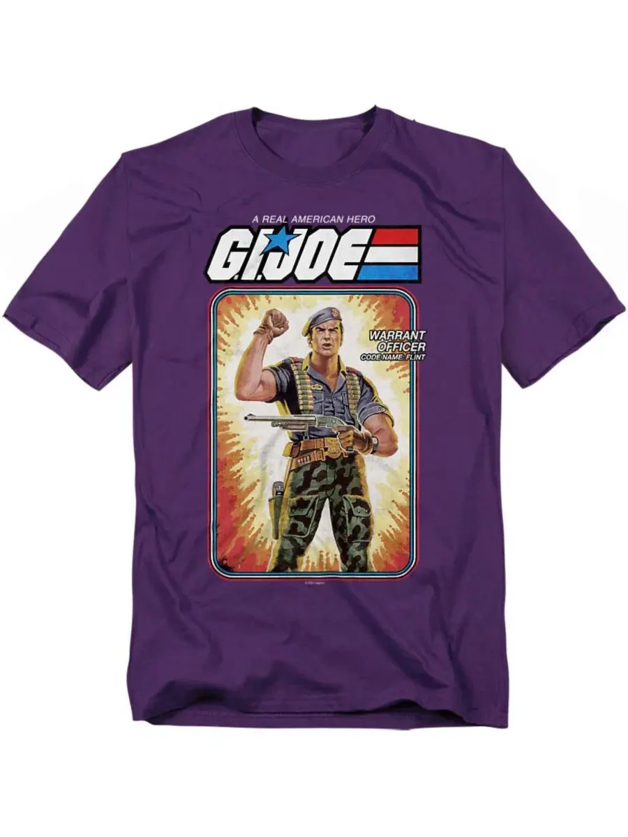 Футболка с принтом G.I. Joe Flint Card Logovision — изображение 1 из 3, фиолетовый