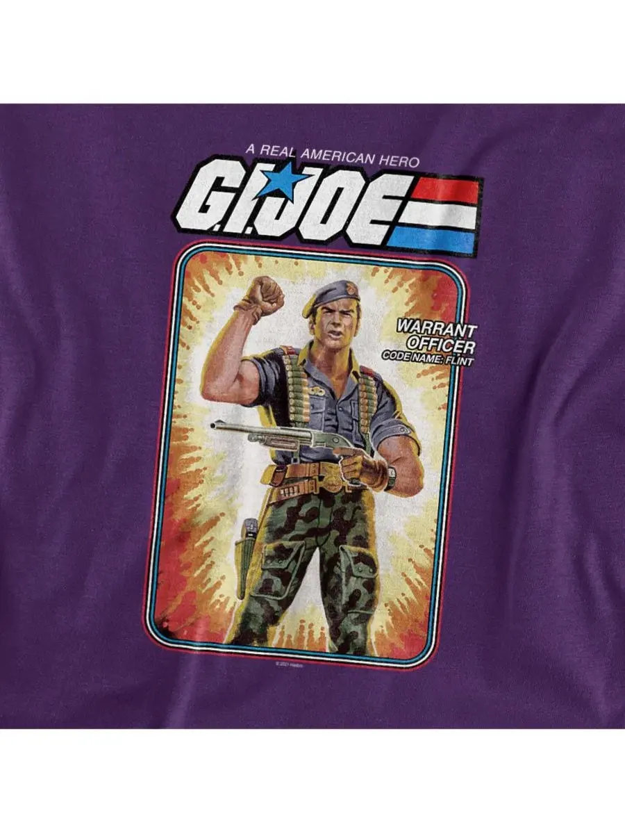 Футболка с принтом G.I. Joe Flint Card Logovision — изображение 2 из 3, фиолетовый