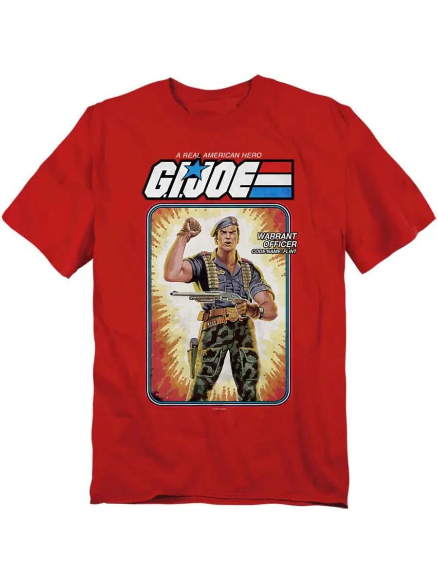 Футболка с длинным рукавом с принтом G.I. Joe Flint Card Logovision — изображение 1 из 3, красный