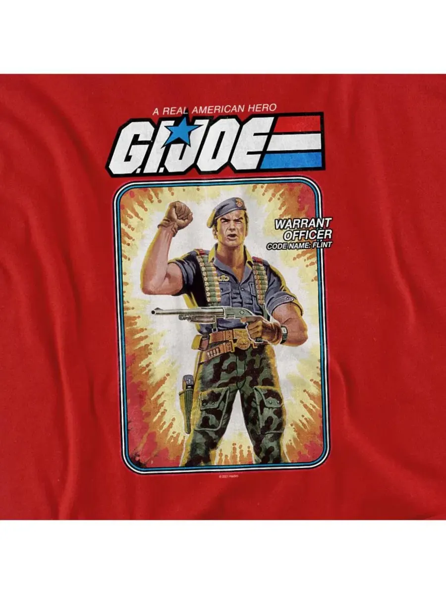 Футболка с длинным рукавом с принтом G.I. Joe Flint Card Logovision — изображение 2 из 3, красный