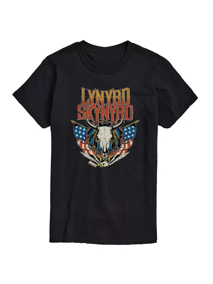 Мужская футболка Lynyrd Skynyrd Americana с коротким рукавом Airwaves — изображение 1 из 3, черный